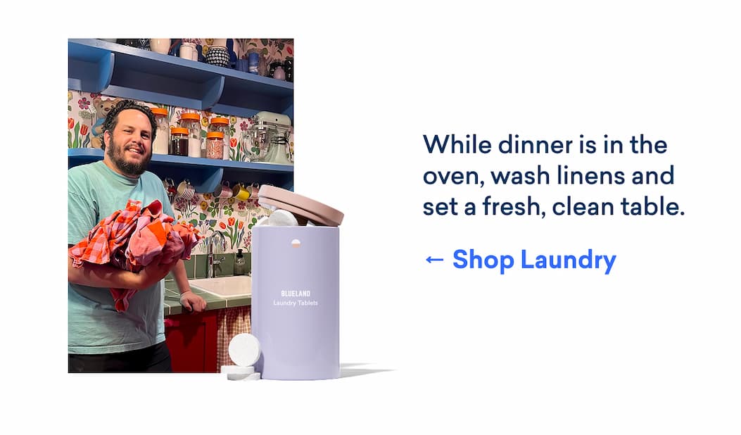 Step 3: Give your linens a quick wash for the dinner table. 