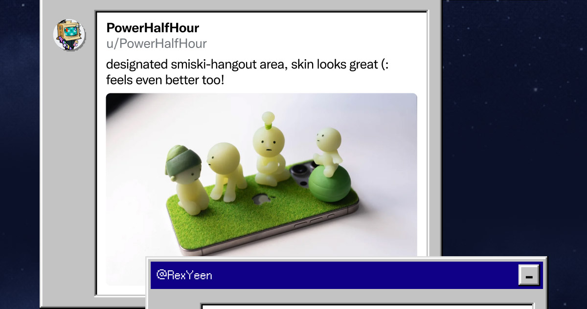 u/PowerHalfHour on Reddit: "designated smiski-hangout area, skin looks great (: feels even better too!"