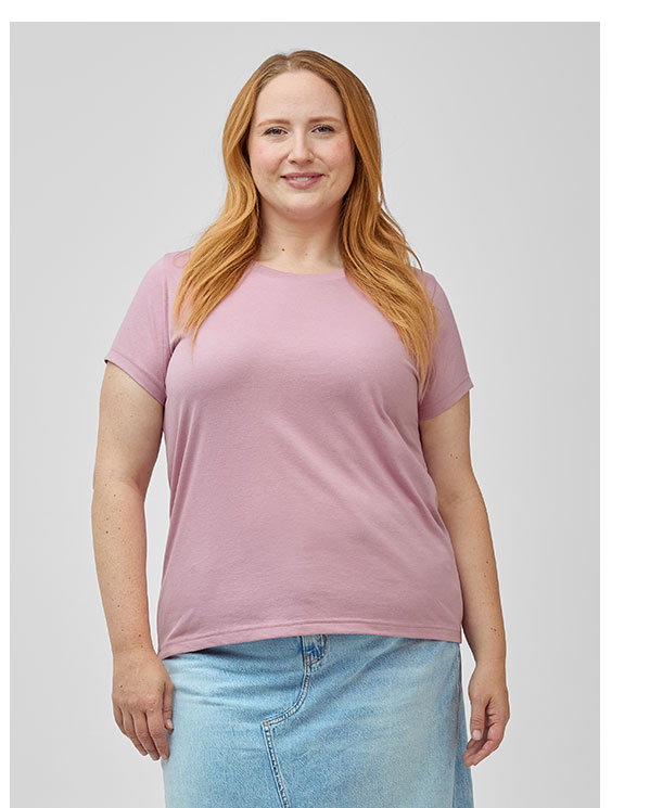 Women's chalk pink crew neck