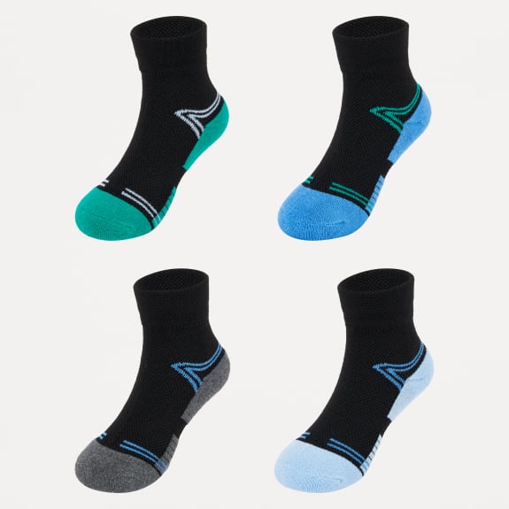 Mesh quarter crew sport socks 4 pack $9.