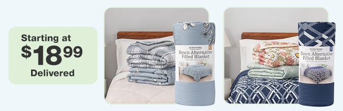 Herringbone Down Alt Blanket Twin & Queen
