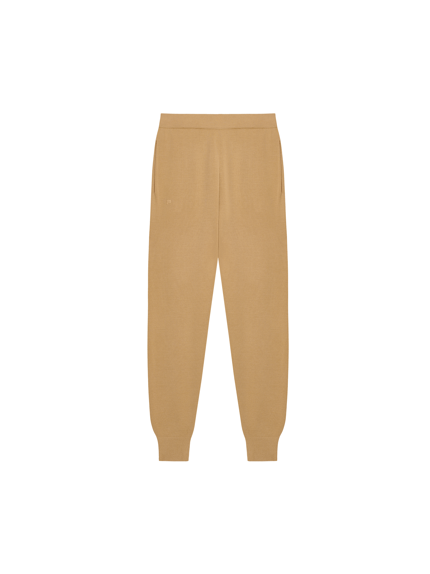 Image of Womens Regenerative Merino Wool Track Pants—camel