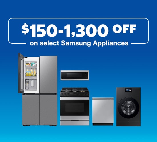 $150 - $1300 OFF select samsung appliances
