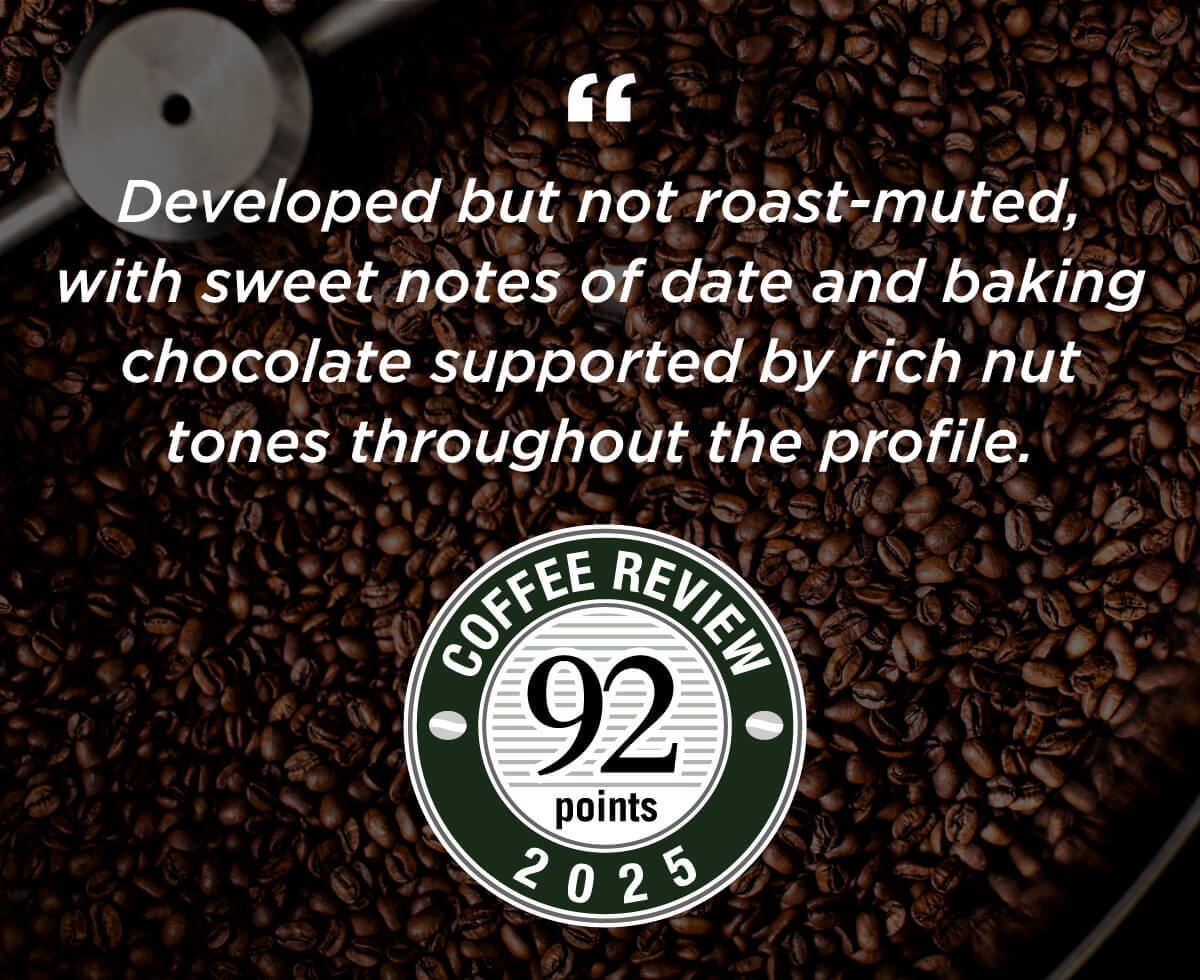 "A solid daily-drinker espresso blend with a crisp chocolate throughline...