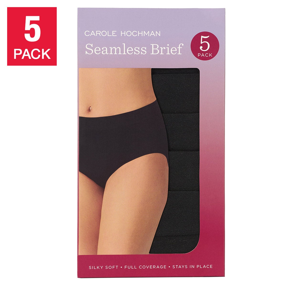 Carole Hochman Women's Seamless Brief, 5-Pack