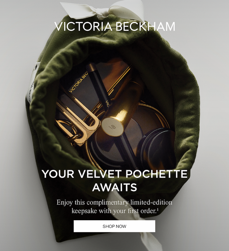 Your Velvet Pochette Awaits | Enjoy this complimentary limited-edition keepsake with your first order.