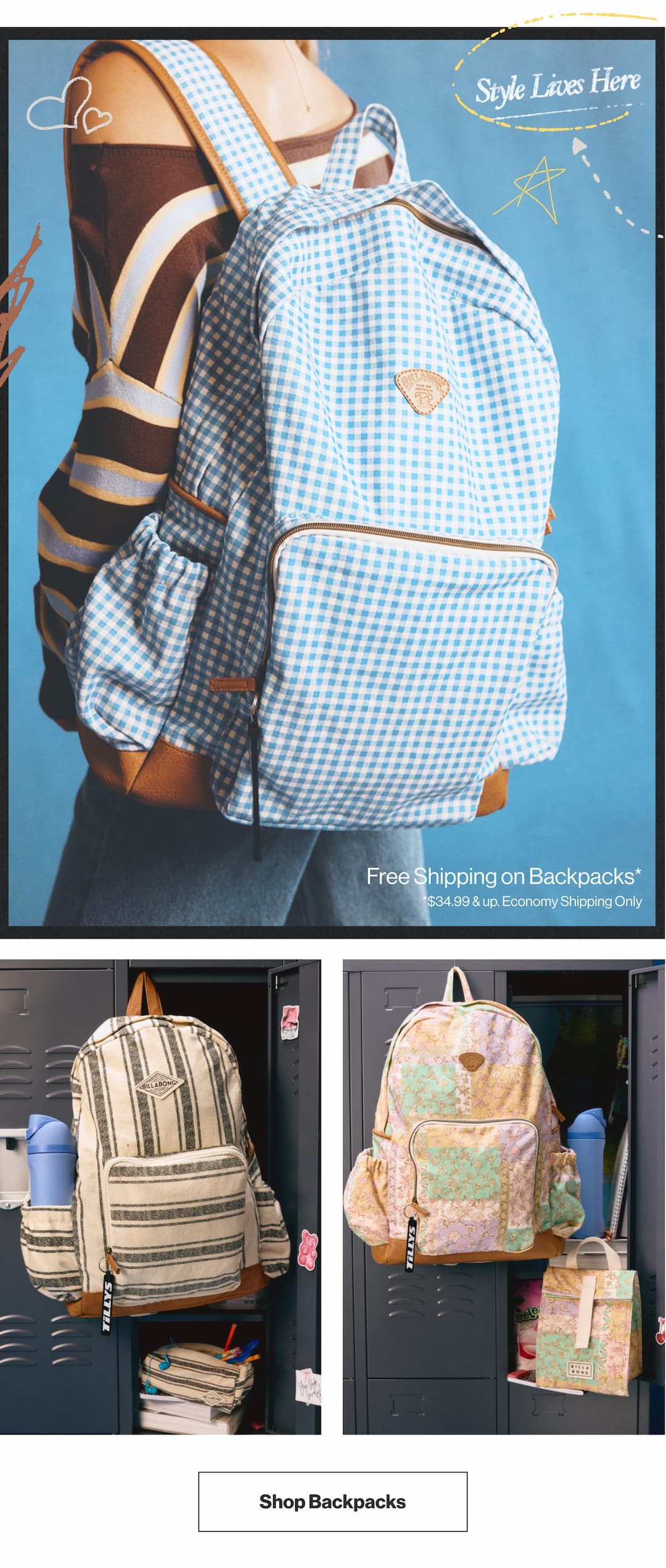 Free Shipping on Backpacks