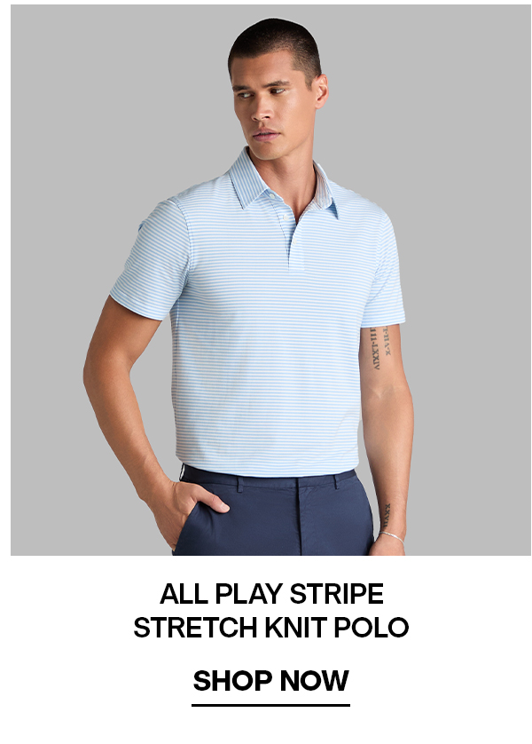 ALL PLAY STRIPE STRECH KNIT POLO - SHOP NOW