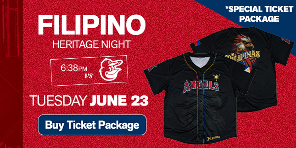 Filipino Heritage Night *Special Ticket Package - Tuesday, June 23, 6:38pm vs. Baltimore Orioles - Buy Ticket Package