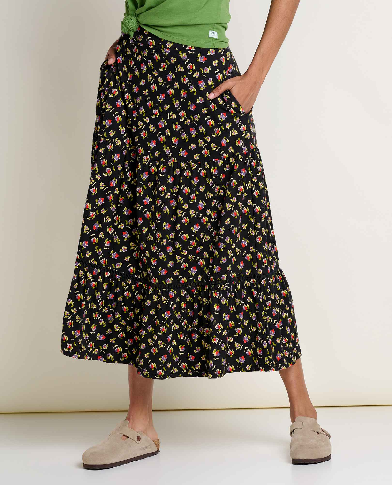 Image of Marigold Tiered Midi Skirt