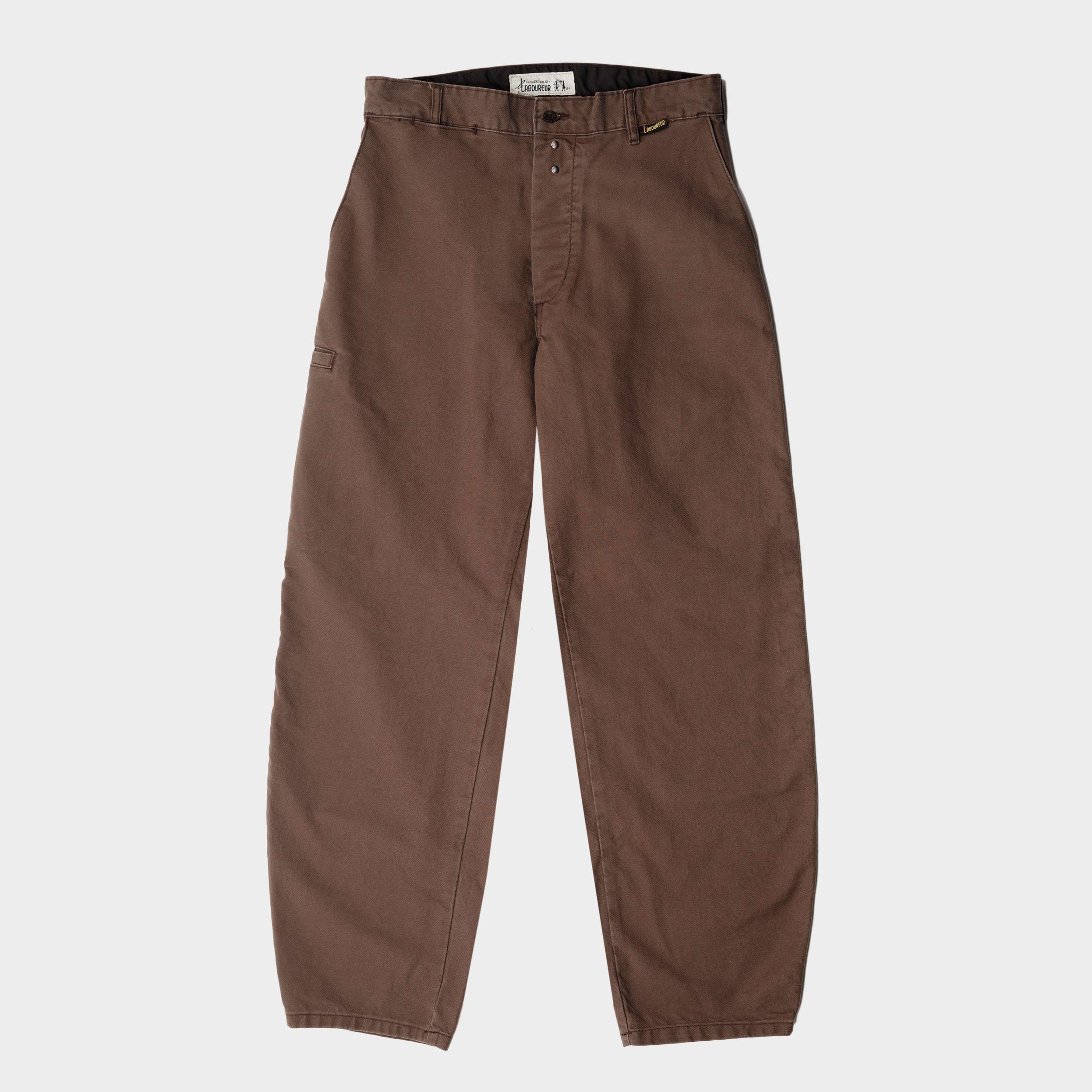 Image of Le Laboureur x Gardenheir French Cotton Farm Pant in Stonewashed Brown