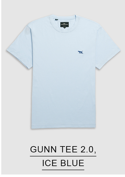 Shop The Gunn Sports Fit Tee 2.0, Ice Blue online and instore at Rodd & Gunn