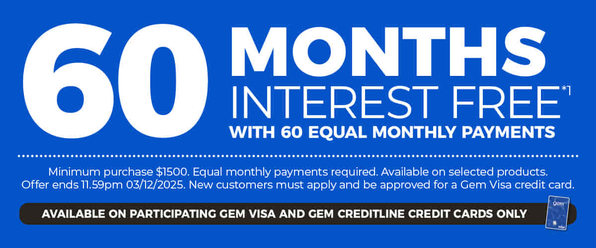 60 Months Interest Free