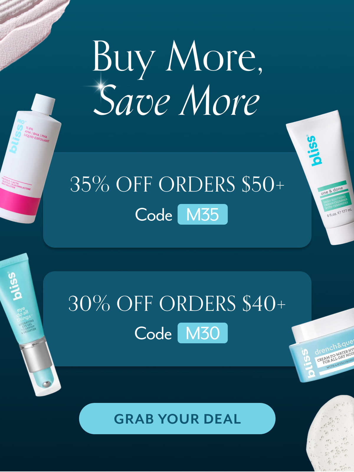 Buy More, Save More 35% OFF orders $50+ Code M35 30% OFF orders $40+ Code M30