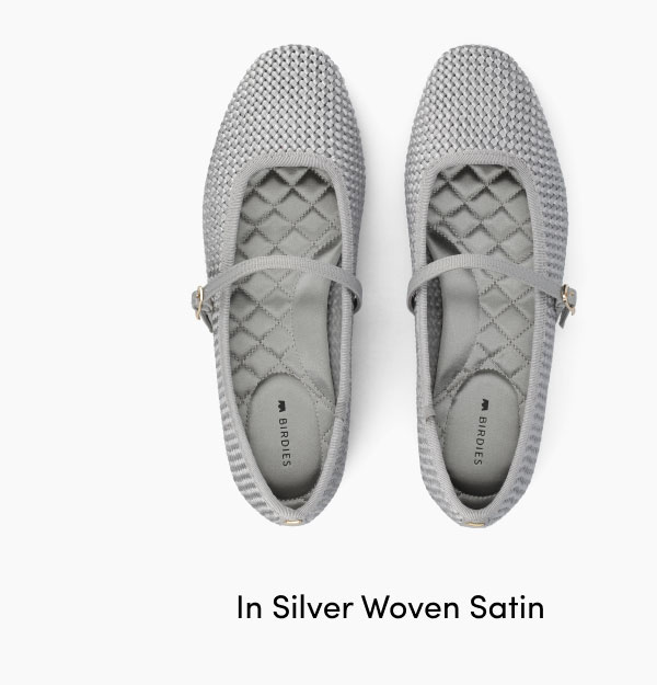 In Silver Woven Satin