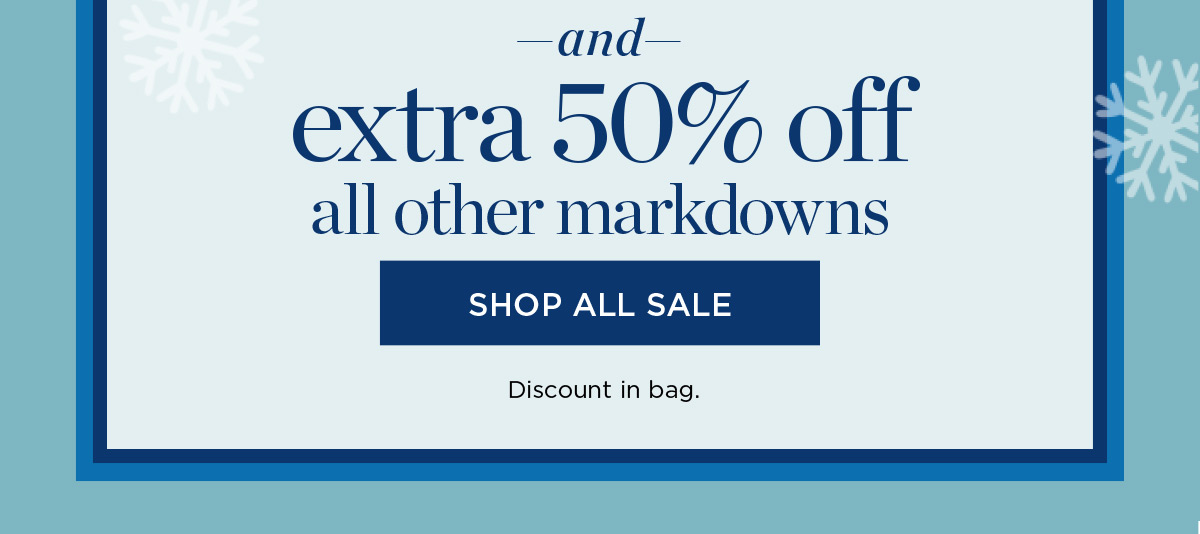 Extra 50% off all other markdowns | Shop All Sale