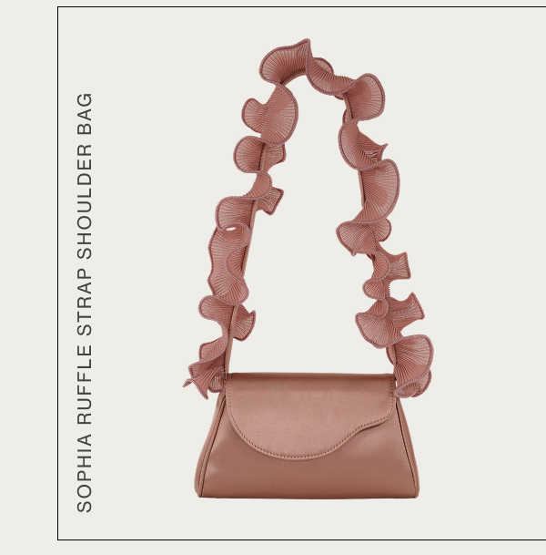 Sophia Ruffle Strap Shoulder Bag