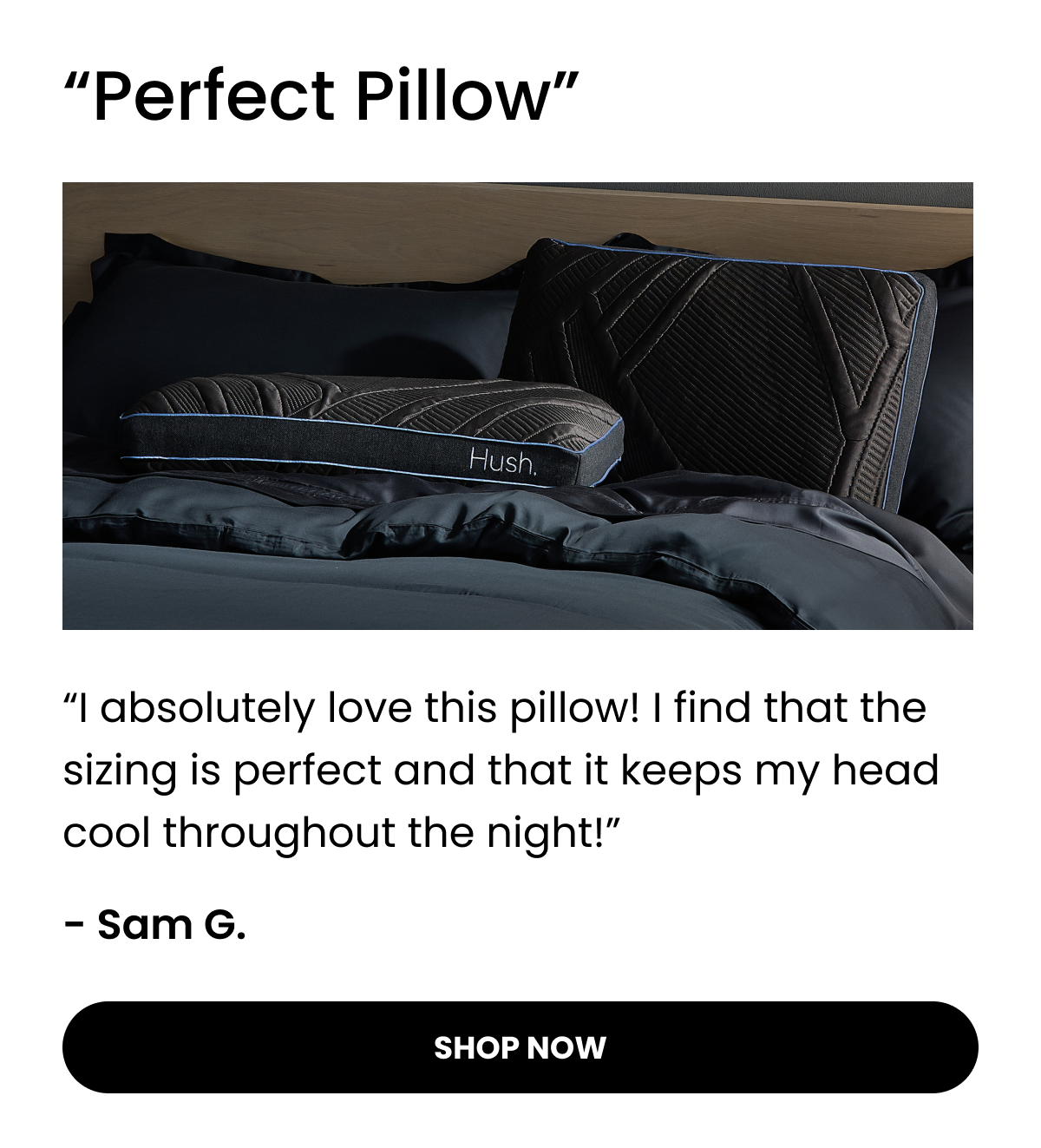 This customer calls it the perfect pillow