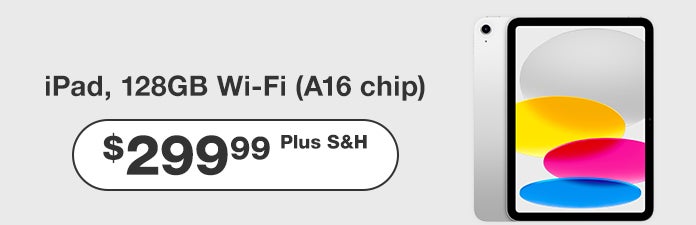 iPad, Wi-FI A16 chip $40 OFF