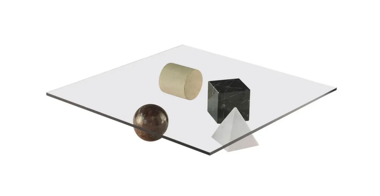 Image of Metafora Postmodern Sculptural Glass Coffee Table