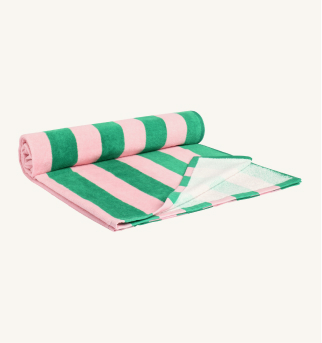 Habitat Stripe Beach Towel - Pink & Green Habitat Stripe Beach Towel - Pink & Green