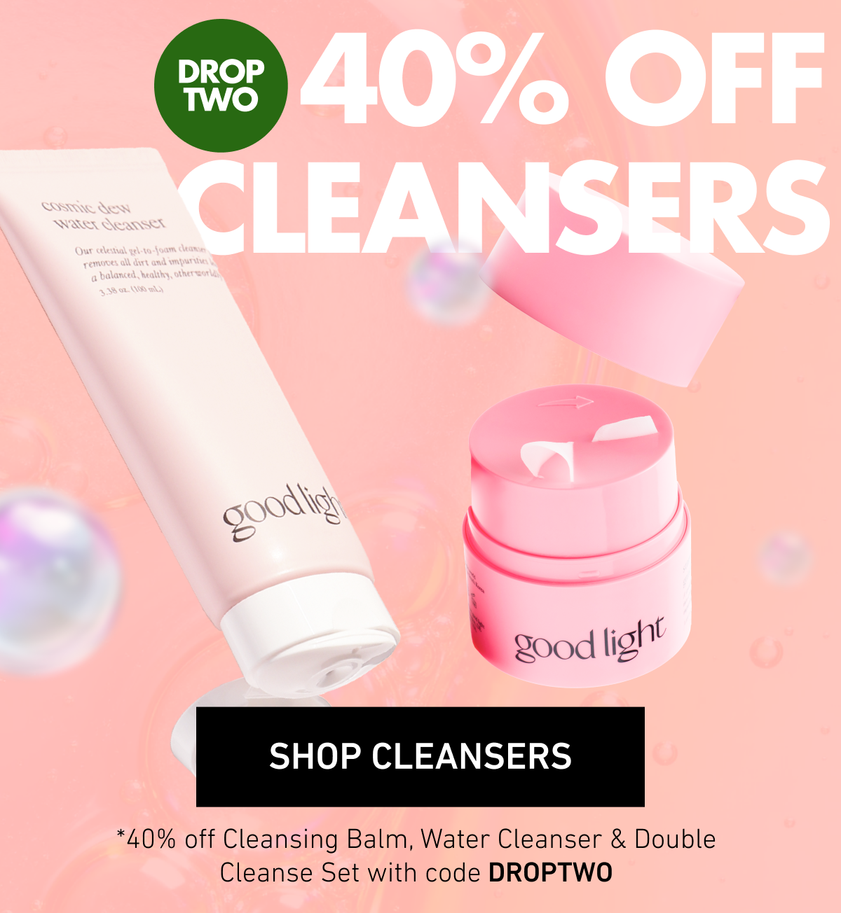 40% OFF ALL CLEANSERS