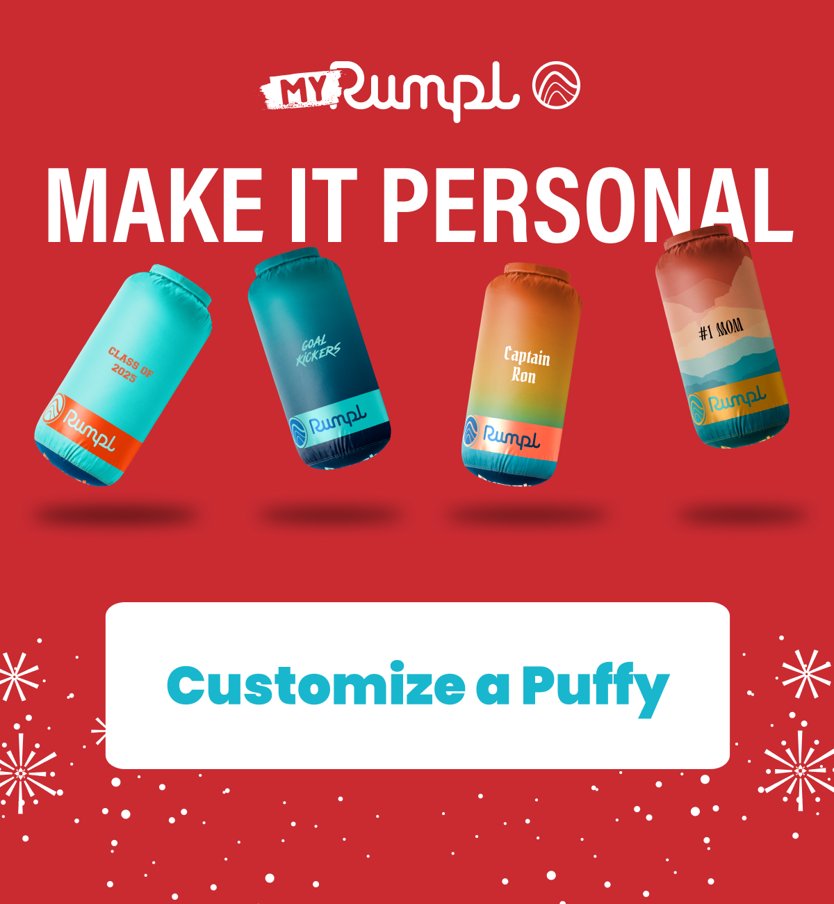 MyRumpl. Make it personal. Customize a Puffy.