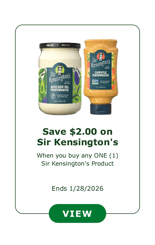 Save $2.00 on Sir Kensington's