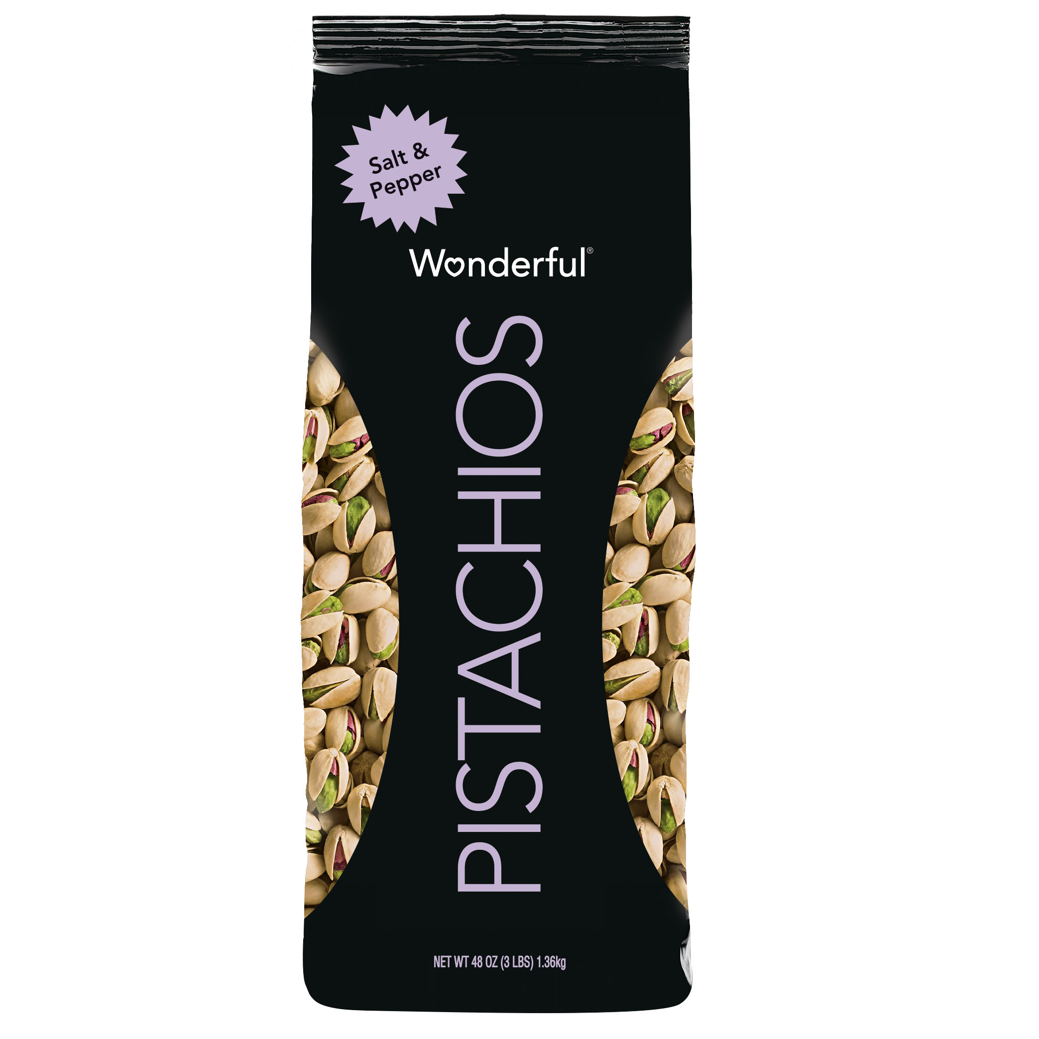 Wonderful In-Shell Pistachios, Salt and Pepper, 3 lbs