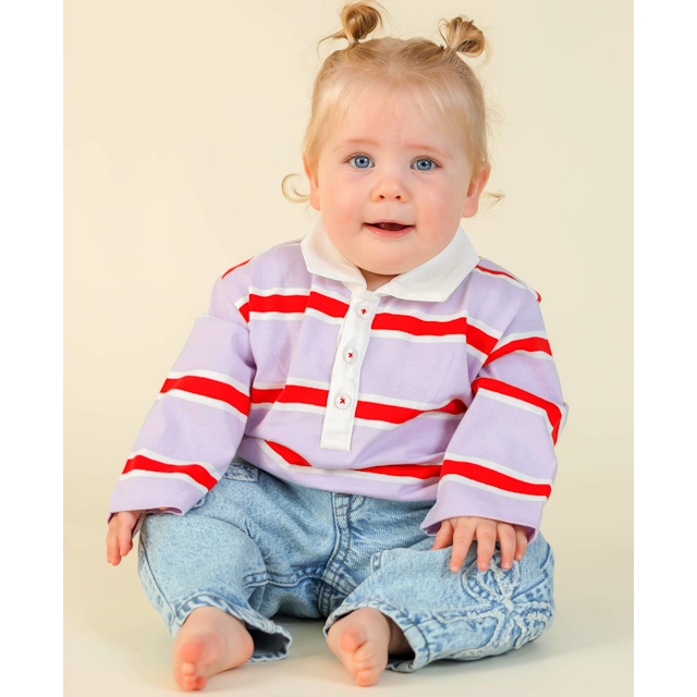 Babies' Striped Polo Top