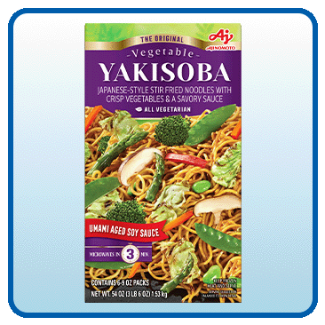 Ajinomoto Vegetable Yakisoba Stir Fry Noodles, 6/9 oz
