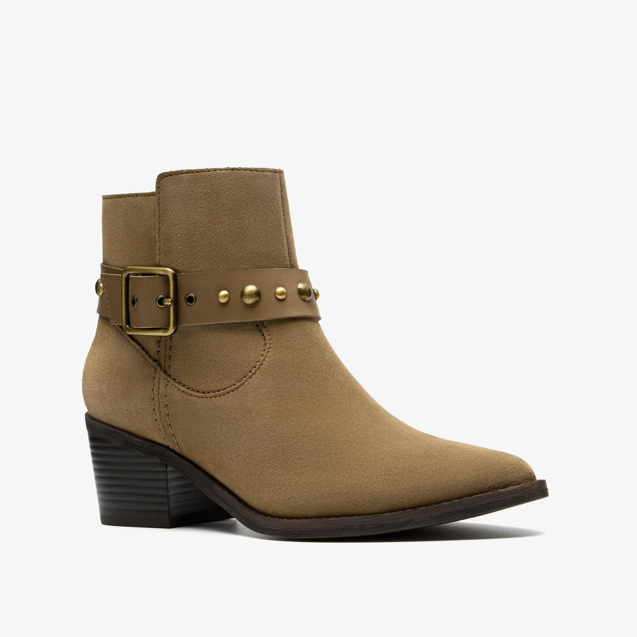 Shop Morzine Buckle Dark Sand Suede