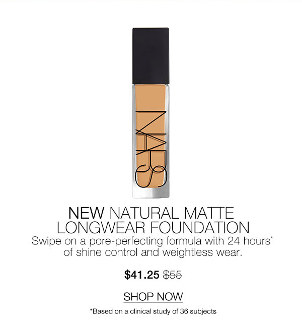 Swipe on NEW Natural Matte Longwear Foundation’s pore-perfecting formula with 24 hours* of shine control and weightless wear