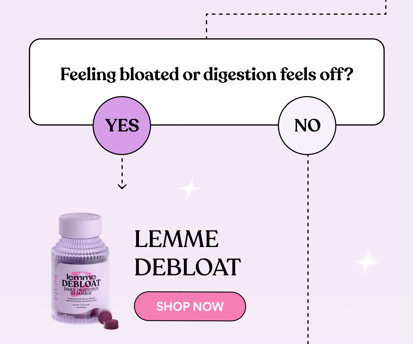 Feeling bloated or digestion feels off? YES  -  LEMME DEBLOAT -- SHOP NOW