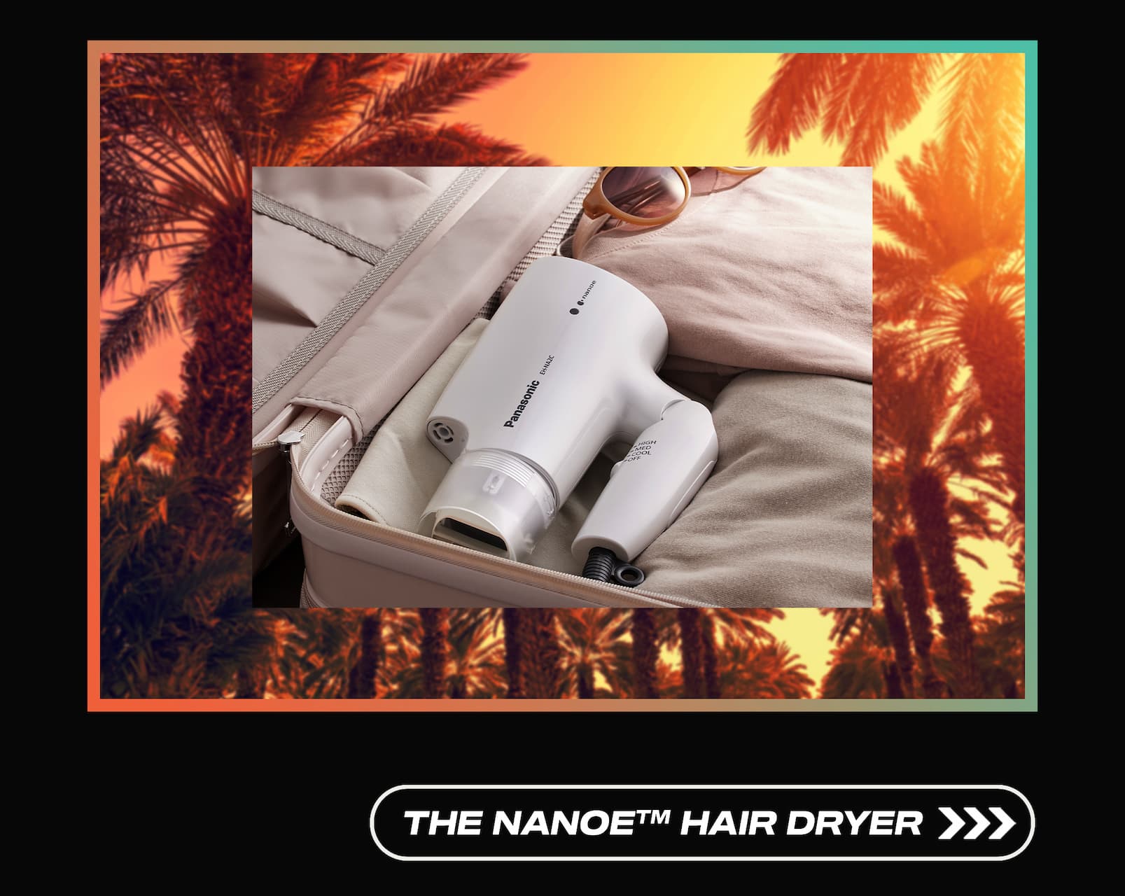 Take your best hair style with you.  Click to shop the nanoe hair dryer.