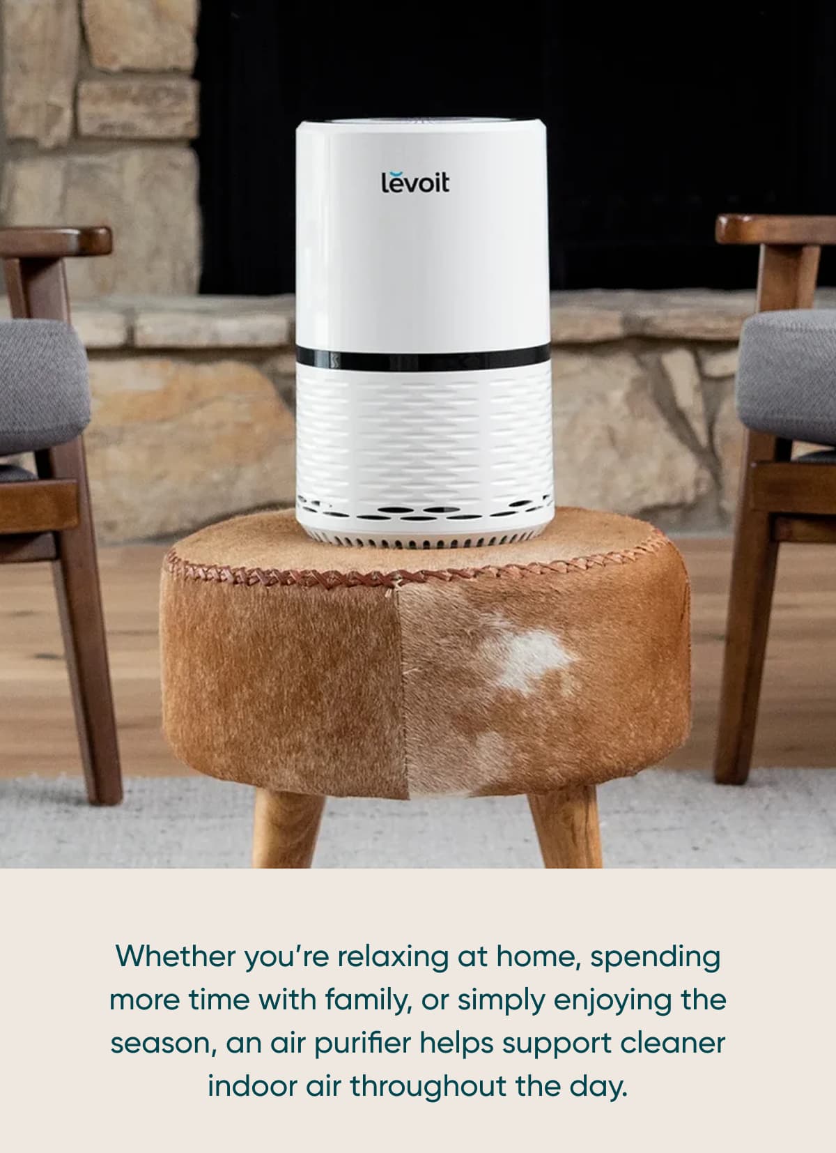 Whether you’re relaxing at home, spending more time with family, or simply enjoying the season, an air purifier helps support cleaner indoor air throughout the day.