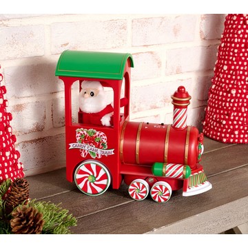 Mr. Christmas Animated Vintage Holiday Train with Santa