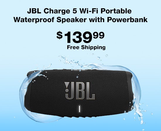 JBL Charge 5 Wi-Fi Portable Waterproof Speaker with Powerbank $139.99 plus free shipping