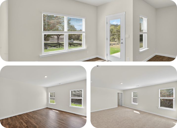 A grid of 3 images of the property