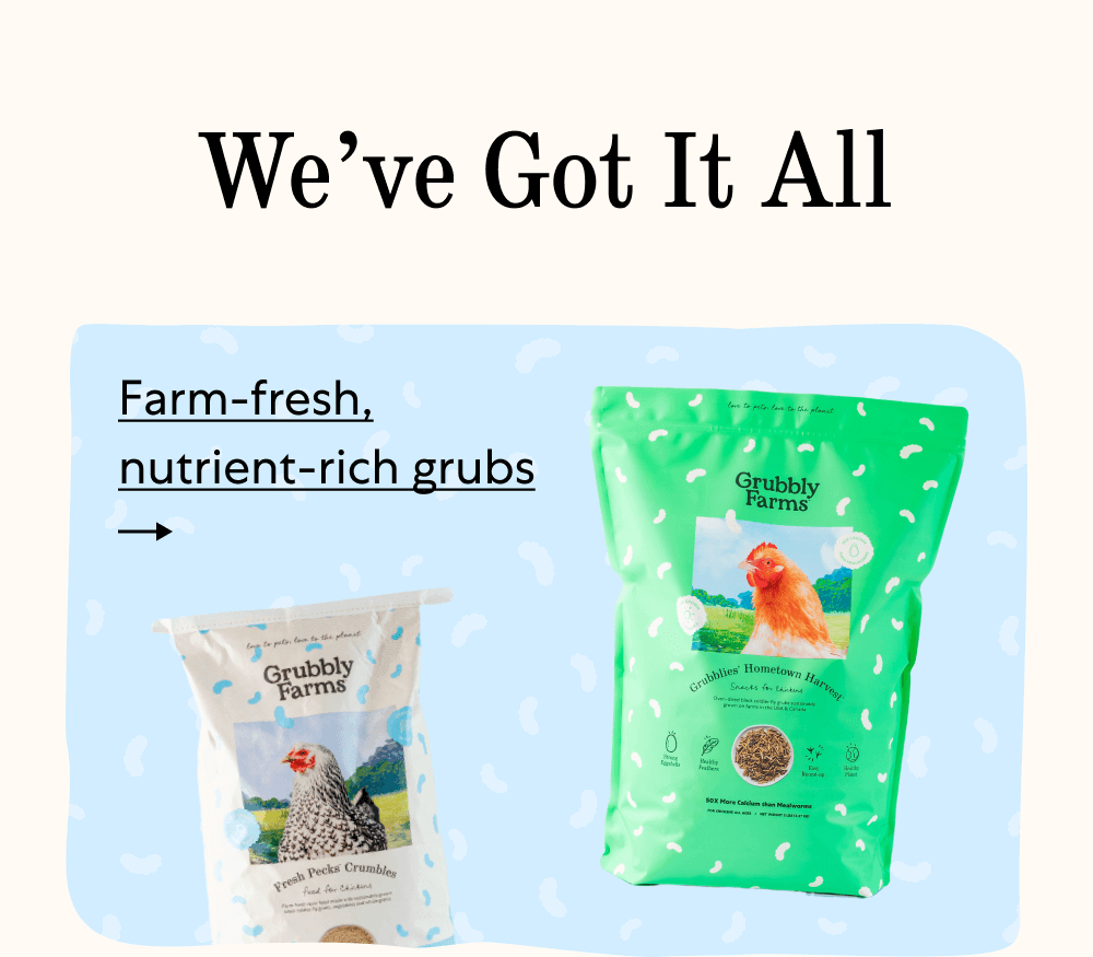 We’ve Got It All Farm-fresh, nutrient-rich grubs