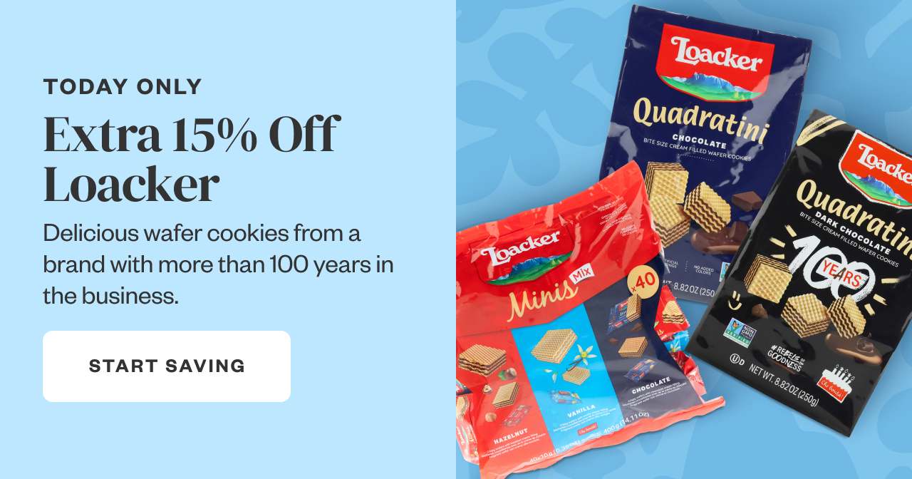 Today Only: Extra 15% Off Loacker. Start Saving.