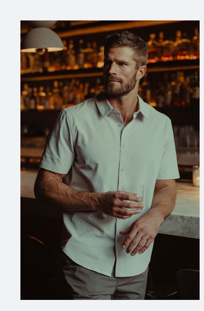 Crossover Button Up - White