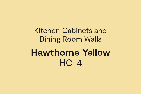 Kitchen Cabinets and Dining Room Walls - Hawthorne Yellow HC-4