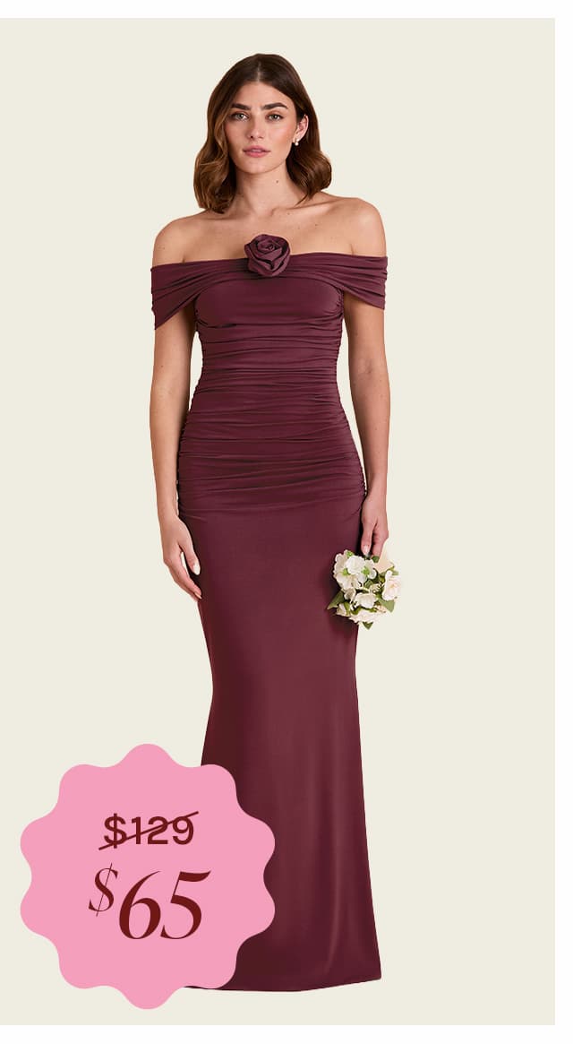 Denise Luxe Knit Dress in Cabernet