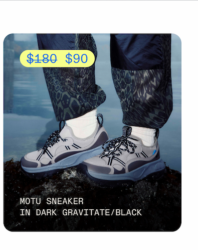 Motu Sneaker in Dark Gravitate Black