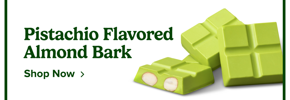 Pistachio Flavored Almond Bark; Shop Now