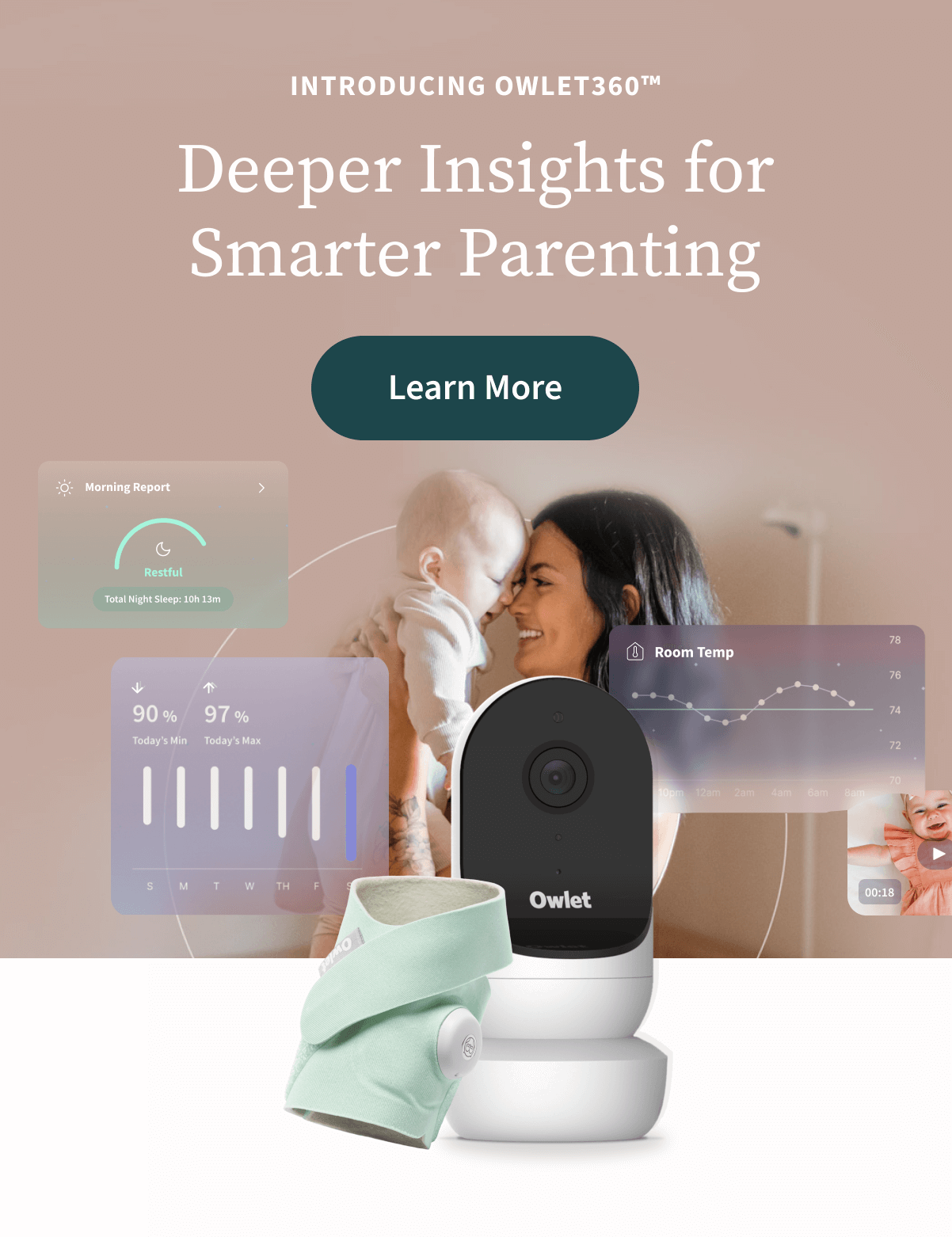 Introducing Owlet360 | Deeper Insights for Smarter Parenting | Learn More