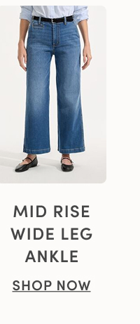 Mid Rise Wide Leg