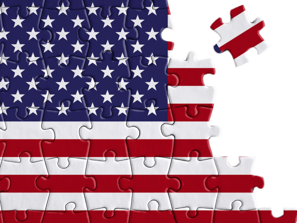 American flag puzzle.