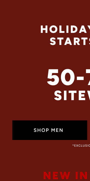 Holiday Cheer 50-70% off Shop Men